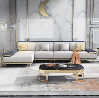 Ensemble de canapés en tissu moderne nordique, meubles confortables et luxueux pour salon