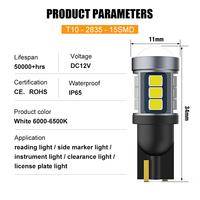 RCJ Super Bright 2835 SMD Canbus W5W 194 168 LED Ampoules de voiture Nouvel état T10 LED Éclairage intérieur de voiture