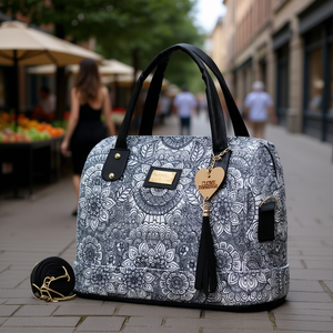 Bolsa de Compras de Yute para Mujer Fana Dariana, Cierre con Broche Grande, Apta para Veganos - Product Image 2