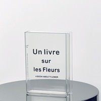 Boîte à fleurs carrée transparente en acrylique en forme de livre pour la Journée des enseignants, emballage créatif pour bouquets, matériel cadeau, boîte de présentation pour table