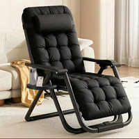 Fauteuil inclinable portable moderne et durable en acier inoxydable avec repose-pieds épaissi, chaise lune à réglage multi-positions pour jardin, plage et extérieur