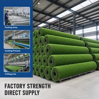 Tapis de Gazon Artificiel Élégant de Marque, Fausses Herbes en PE pour Terrains de Football Extérieurs, Clôtures de Construction, Tapis Vert pour Jardins d'Enfants, Modèle 005
