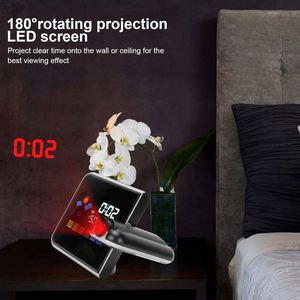 Projection Smart <b>Led</b> Display Thermometer Hygrometer Weather Monitoring Snooze Alarm <b>Clock</b> Bedroom Spare - Product Image 6