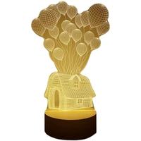 Lampe de nuit LED holographique populaire en acrylique et ABS, projecteur décoratif pour chambres et bureaux