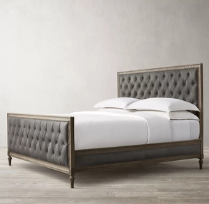 <strong>Modern</strong> Luxury Solid Oak Wood <strong>Single</strong> Double Hotel <strong>Bed</strong> Bedroom Furniture Platform Queen King Size <strong>Beds</strong> - Product Image 6