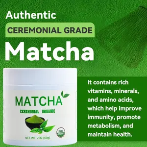 Garrafa de chá verde Matcha em pó Matcha Japan de grau cerimonial orgânico premium de marca própria