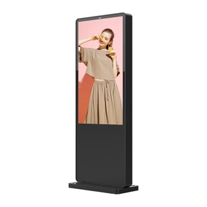 Écran publicitaire numérique vertical à écran tactile LCD extérieur, haute luminosité, résistant à la pluie et à l'eau, sur pied, pour magasin de détail - Product Image 1