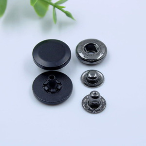 Paduan seng logam hitam kosong empat bagian kancing jepret pakaian jaket musim semi tekan kancing pengencang desain untuk garmen - Product Image 6