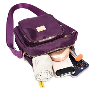 Women's Crossbody Bag Oxford Cloth Water Resistant Vertical Square Zipper Closure Everyday Use - Product Image 4
