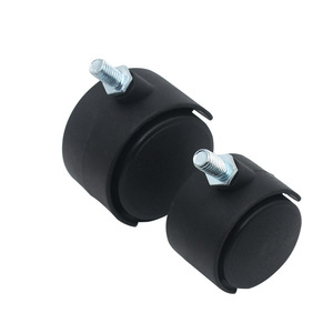 Ruedas Giratorias para Muebles con Freno, de 1 y 1.25 Pulgadas, de Poliuretano, para Sillas de Oficina, Escritorios y Bolsas, Funcionamiento Silencioso - Product Image 1