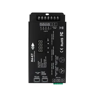 Le plus récent contrôleur led dmx 4 canaux RGB tension constante dmx512 rdm dmx pwm dmx décodeur pour bande led