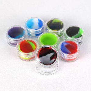 <b>Custom</b> Logo Wholesale Colorful 5ml 7ml 10ml Silicone Jar Container Acrylic Box for Rolling Tray Shop - Product Image 1