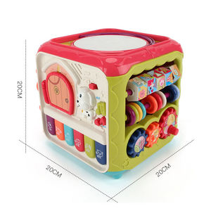 New Arrival Interesting Sound and Light 6 in 1 <b>Magic</b> <b>Box</b> Hexahedral Drum Baby Educational Learning Activity Toys for Kids - Product Image 5