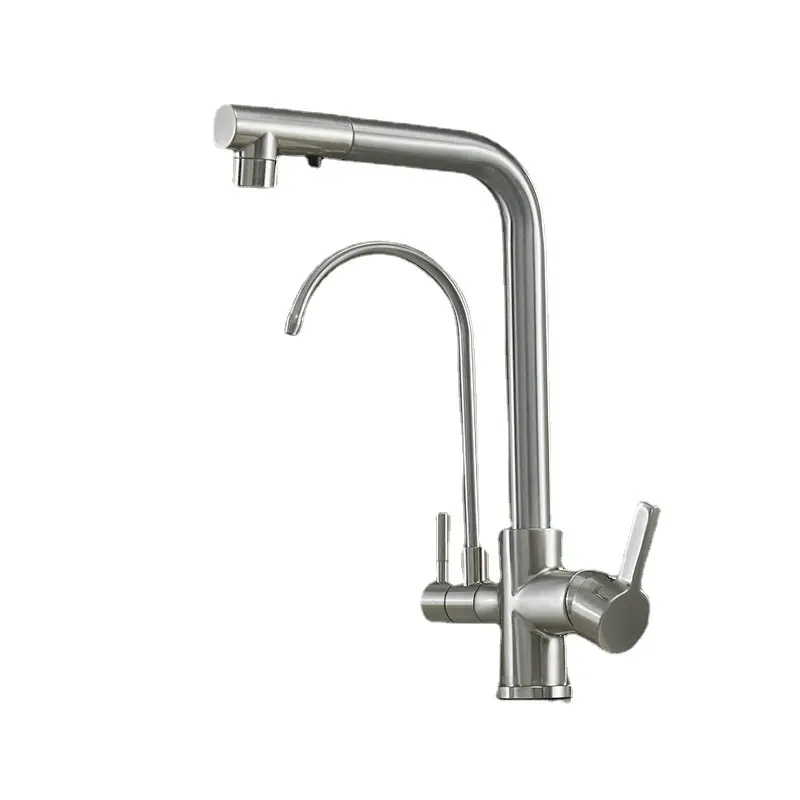 New Function Good Quality Double Pipes Water Purifier Faucet Kitchen Cabinets Sinks Faucets