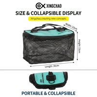 Nouvel Arrivage Panier Flottant Carré pour Poissons Pliable Revêtu de PVC Accessoires de Pêche
