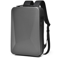 Sac à dos pour ordinateur portable à grande capacité pour homme, avec serrure à code, en denim, pour les professionnels, imperméable, extensible, coque rigide, pour jeux PC, en polyester
