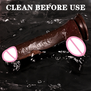 Dildo Silikon Realistis Besar Tebal Mirip Kulit Mainan Seks dengan Suction Cup Kuat Stimulasi Anal Vagina Handsfree Vibrator untuk Wanita - Product Image 5