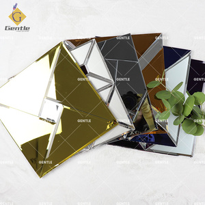Carrelage de mosaïque de forme régulière, miroir en <span class=keywords><strong>verre</strong></span>, carrelage de mosaïque auto-adhésif, carrelage de cuisine, dosseret - Product Image 5