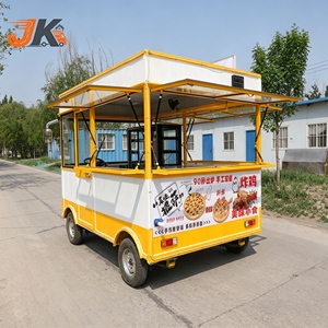 Carretto Elettrico Multifunzionale a 4 Ruote per Alimenti, Chiosco Mobile Commerciale per Colazioni e Snack - Product Image 3