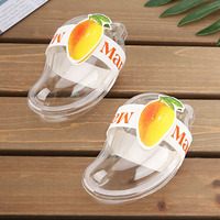 Boîte d'emballage de gâteau mangue jetable Boîte transparente en plastique PET avec couvercle