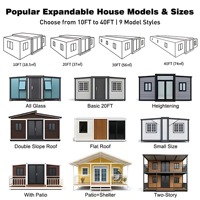 Villa préfabriquée toutes saisons 20ft 40ft, maison conteneur de luxe extensible avec grande véranda pour les marchés des États-Unis et d'Australie