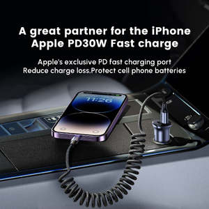 Mini <span class=keywords><strong>cargador</strong></span> de coche UGREEN 30W <span class=keywords><strong>tipo</strong></span> <span class=keywords><strong>C</strong></span> carga rápida 4,0 3,0 teléfono móvil portátil PD <span class=keywords><strong>cargador</strong></span> de coche para iPhone <span class=keywords><strong>Huawei</strong></span> - Product Image 2