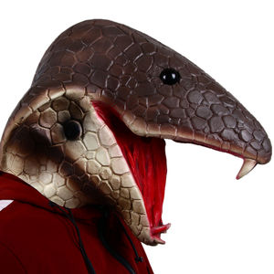 Máscara de Látex de Cobra Marrón Aterradora, Cubre Rostro Completo, Cabeza de Serpiente Realista con Colmillos, para Halloween, Cosplay, <span class=keywords><strong>Casa</strong></span> Embrujada, Disfraz, Fiesta, Accesorio de Mascarada - Product Image 4