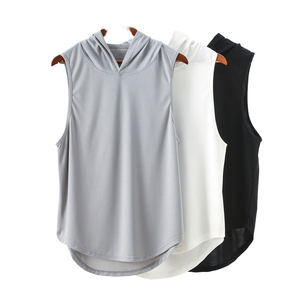 Vente en gros, expédition immédiate, sweat-shirt sans manches d'hiver pour hommes et garçons, logo personnalisé, sport, gym, 100% coton, respirant, imprimé en relief, uni - Product Image 4