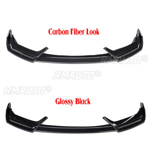 3PCS Front Bumper Spoiler Lip <b>Splitter</b> Gloss Black/Carbon Fibre Fit for Honda Civic Si Hatchback 2017-2021 - Product Image 6