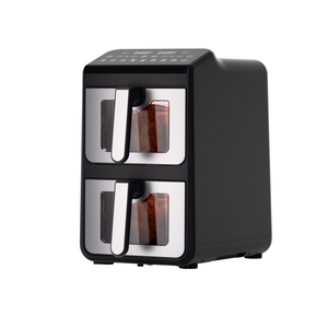 Nouvelle Conception Friteuse <span class=keywords><strong>à</strong></span> Air Électrique <span class=keywords><strong>Sans</strong></span> <span class=keywords><strong>Huile</strong></span> en Acier Inoxydable Double Cuve Carrée avec Fonctions Grill et Cuisson, Utilisation Extérieure, Fenêtre de Visualisation - Product Image 1