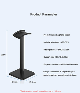 Universal Headphone <b>Stand</b> Plastic <b>Headset</b> Holder Supporting Flexible Headrest Fashion Display Earphone Hanger Bracket - Product Image 4