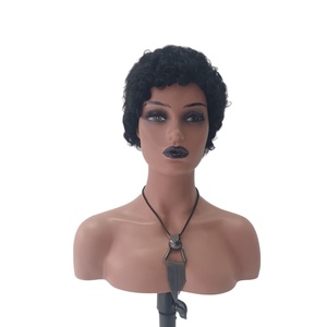 Perruque sans lacets pour le commerce transfrontalier africain, modèle <span class=keywords><strong>court</strong></span> entièrement mécanisé avec fonction <span class=keywords><strong>de</strong></span> coiffure pour <span class=keywords><strong>coupe</strong></span>, modèle LB-H49 - Product Image 5