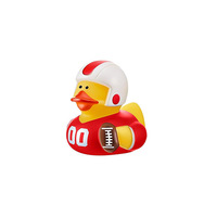 Joueur de football en caoutchouc canards en vrac 2 pouces canard jouet canards pour enfants baignoire piscine jouets été plage et piscine activité