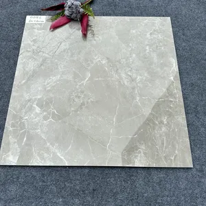 Bestseller 600x600 piastrelle lucide smaltate lucide, piastrelle per pavimenti in marmo grigio, piastrelle per soggiorno