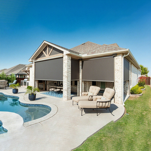 Hiện đại CE chứng nhận không thấm nước CE hiện đại Polyester nhôm mưa bảo vệ mái hiên toàn cầu xuất khẩu gió kháng Patio dù để che nắng - Product Image 6