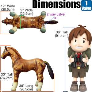 Caballo Marrón Realista de PVC, Juguete de Peluche, Animal de Peluche Realista, Impermeable y Plegable para Decoración del Hogar - Product Image 2