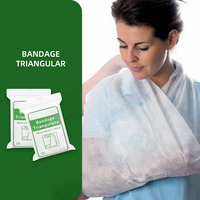 Bandage triangulaire non tissé pour soins des plaies, fixation des fractures, triangle en coton, trousse de premiers soins, accessoires de camping