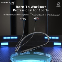 KONFULON 2024 Produits tendance Casque sans fil Cou Écouteurs Tour de cou Microphone Casques pour la course Sports de plein air Randonnée