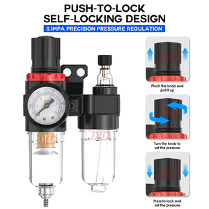 AirTAC AFC1500 AR1500 Actuator Pneumatic Water Oil Separator Models AFC1500M1 AFC1500 Air Pump <strong>Pressure</strong> <strong>Regulator</strong> Valve Filter - Product Image 4