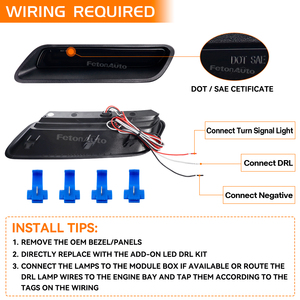 Para Dodge Ram 1500 Classic, Luces Intermitentes LED Ámbar Dinámicas Blancas DRL, Nuevas Luces Indicadoras de Señalización LED para el Marco de Ventilación del Capó - Product Image 4