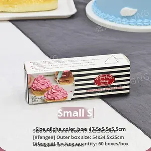 En stock: Bolsas de plástico para repostería al por mayor, gruesas, grandes y medianas, enrollables, para crema, herramientas para hornear pasteles, en set en caja. - Product Image 6