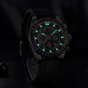 PAGANI DESIGN PD1653 Men Automatic <b>Mechanical</b> <b>Watch</b> Rainbow Rainbow Circle Skeleton Dial Stainless Steel Sapphire Sports <b>Watches</b> - Product Image 5