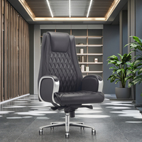 Chaise de patron en cuir de qualité supérieure, ergonomique, réglable en hauteur, design moderne, base en acier, symbole de prestige professionnel
