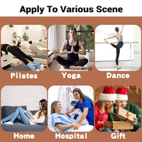 Benutzerdefiniertes Logo Pilates Grip-Socken Yoga-Socken für Frauen Gym Crew-Socken mit Streifen Rutschfeste Grip-Fitness-Socken