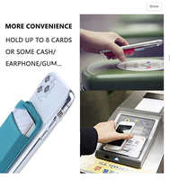 Logo personnalisé de haute qualité porte-carte Rfid en tissu élastique porte-carte de téléphone portable pour tous les Smartphones et étuis
