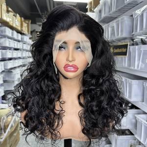 GL listo para enviar cabello virgen de onda suelta hinchable brasileño prearrancado 13x4 pelucas delanteras de encaje transparente cabello humano para mujeres negras - Product Image 5
