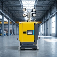 Atlas Copco HiLight BI+4 Hybrid Mobile LED Light Tower 4000 M2 4x150W SMD 8m Tiang Lampu Baterai Diesel Konstruksi Pertambangan