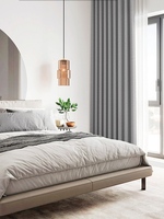 Cortinas Opacas con Pliegues Plegados al Estilo Europeo, de Poliéster, con Protección Solar Térmica y Antipolvo para Ventanas de Piso a Techo, para el Hogar
