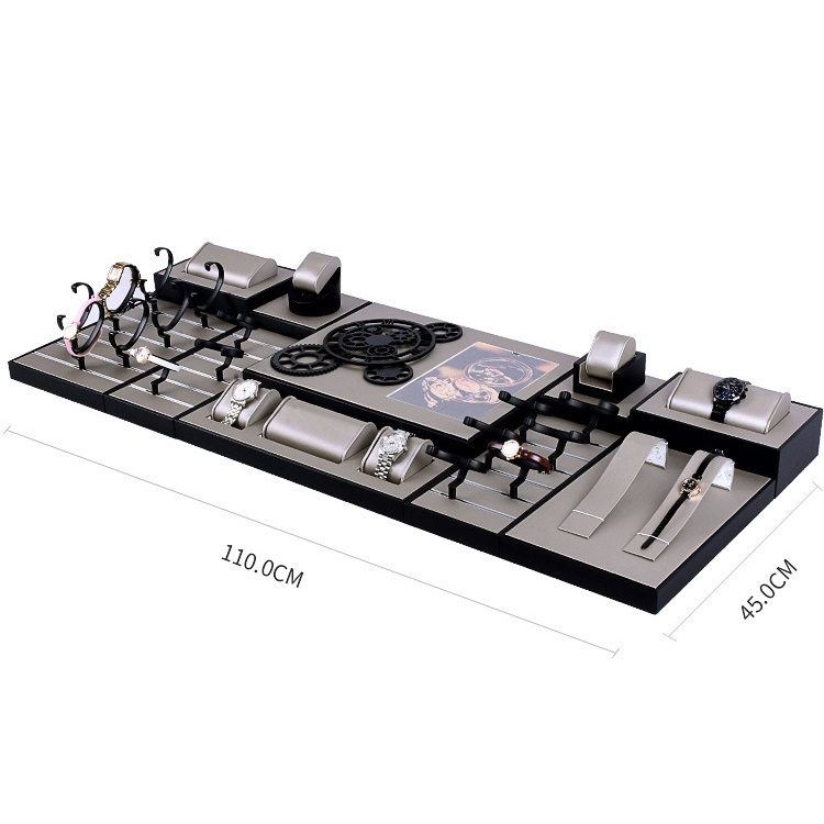 decor jewelry displays black leather