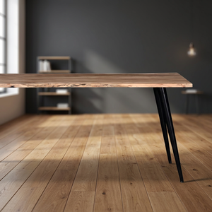 Mesas de Centro de Madera Maciza de Roble, Pino, Nogal y Teca con Tapa de Madera Reciclada, Diseño Moderno y Estructura Metálica - Product Image 1